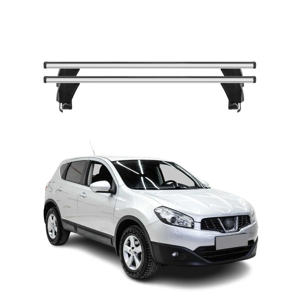Menabo DachträGer GrundtäGer FüR Nissan Qashqai J10 2006-2014 50Kg Alu Silber 2X-image