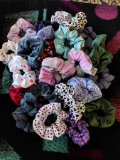 Unique costom made Hair Scrunchies Assorted Colors Pack of 3