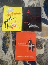 The World of Carl Sandburg Program, Bette Davis, My Fair Lady, Arthur Rubinstein