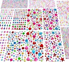 3228pcs Gems Stickers, Self Adhesive Rhinestone Jewel Stickers, Acrylic Gems