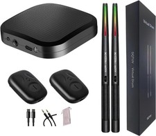 Electronic Drumsticks, Air Drumsticks with Wireless Sensors, Play Drums Anywh...