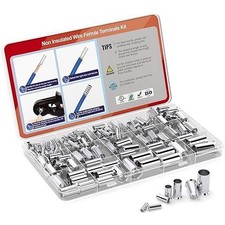 168 Pcs Wire Ferrules Kit 12 1 0 Gauge Tinned Crimp Copper Ferrule Connectors