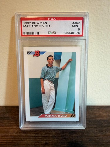 1992 Bowman - Mariano Rivera #302 E on Back (RC) PSA 9