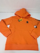 Carhartt Youth Hoodie Medium 10-12 Orange Pullover