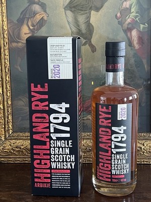 ARBIKIE Highland RYE RELEASE 2020   Single Grain Scotch Whisky 48% vol. Limit.