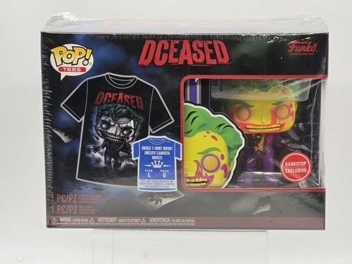 Funko Pop! Tees Dceased The Joker #480 Blacklight Gamestop Exclusive NIB Large