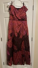 Adrianna Papell Floral Off Shoulder Gown Size 16