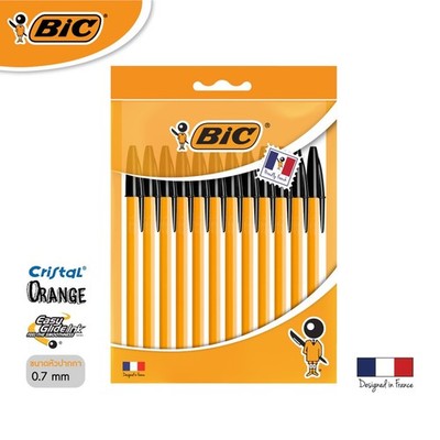 12 x Bic Ballpoint Pen Easy Glide Black Ink 0.7 mm. 12 Pcs/Pack Ball Point Pens