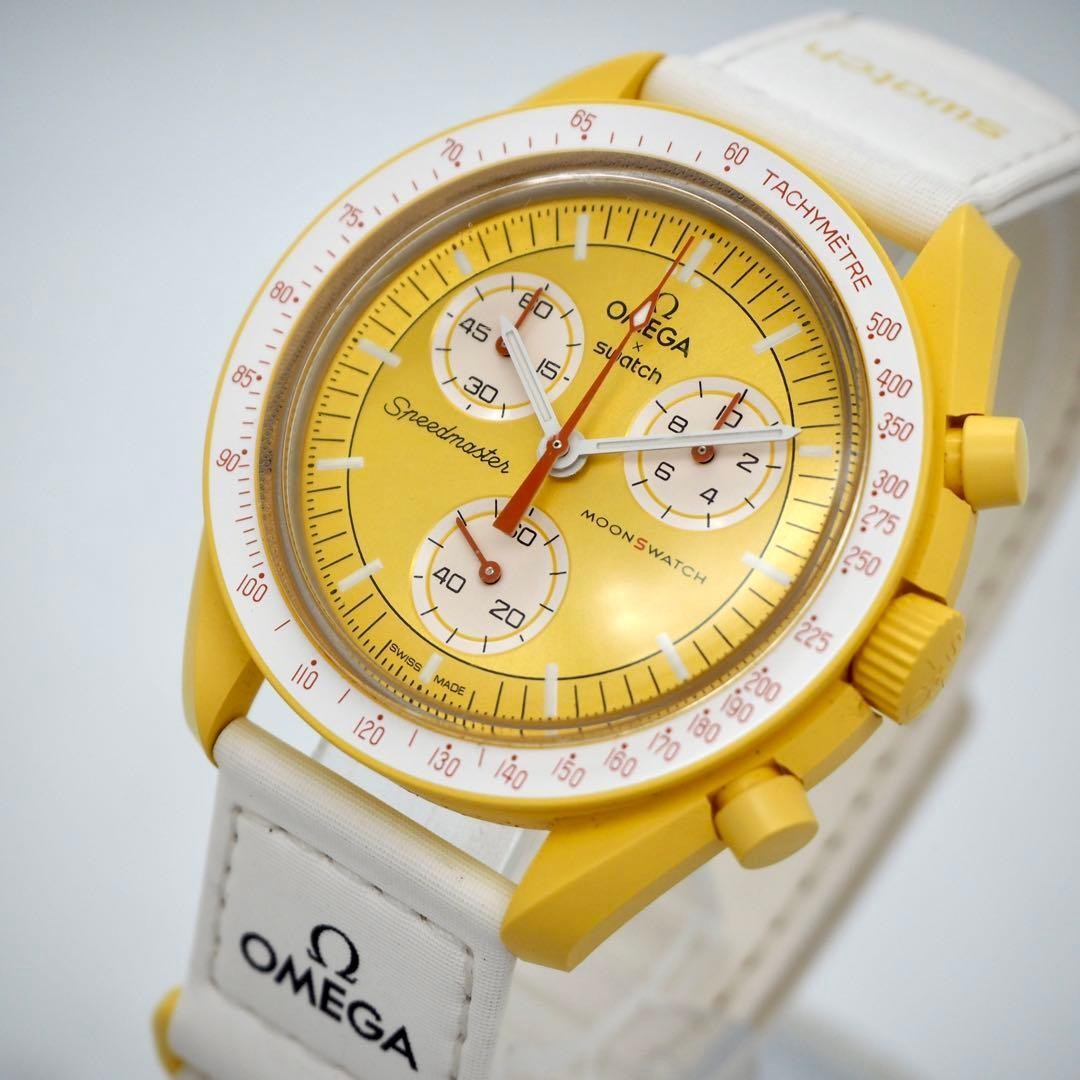 Swatch Omega Moonwatch Chronograph Yellow