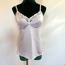 Vintage Vanity Fair Lace Babydoll Camisole Sz 34 S Feminine Coquette Soft Girl