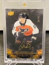 2024-25 Upper Deck The Cup Exquisite Black Rookie Gold Auto Jett Luchanko /25
