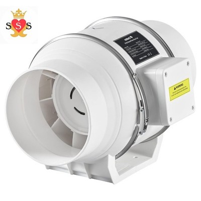 OMTech 6 Zoll 150 mm Inline Rohrventilator, 318 cfm Luftrohrventilator mit leisem 75W AC EACH