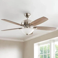 Hampton Bay Southwind II 52 in. LED Brushed Nickel Ceiling Fan with Remote