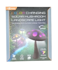 Color Changing Solar Mushroom Landscape Light 7 Color Cycle Weather Proof