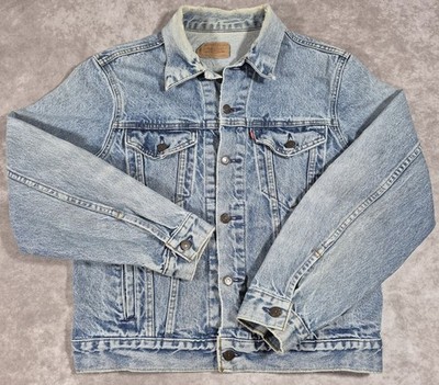 Vintage Levi's Trucker Jacket Mens 42 Light Wash Type III Made USA 70506-0216