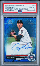 2017 BOWMAN CHROME PRSPCT AUTOS BLUE MOJO #GJ GRIFFIN JAX 50/150 PSA 10 AUTO