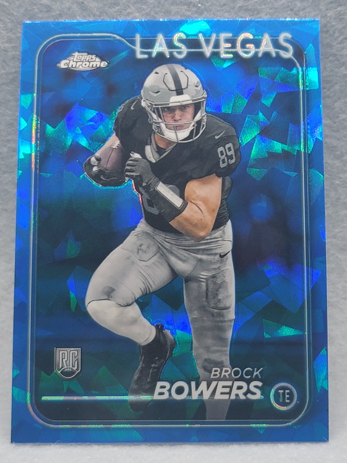 2024 Topps Chrome Blue Sapphire BROCK BOWERS #207 RC Raiders e^Z