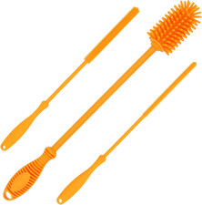 12.5" Silicone Bottle Brush  Straw Cleaner Brush Set  Water Bottle Cleaner for