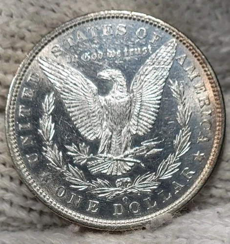 1879-o Morgan Silver Dollar BU Details Cameo With Mirrors Reverse