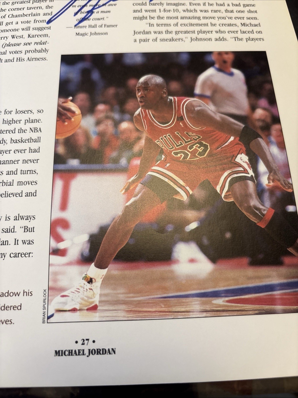 Rare Original Michael Jordan Autographed , Magazine article Page  1993 NBA .