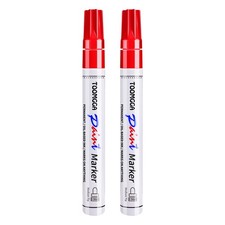 TOOMGGA Paint Pens Markers Red - Permanent 1 Count Pack of 2 ,