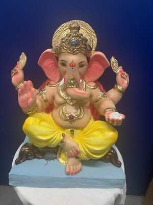 Pappmaché Ganesh Idol 18 Zoll festlich umweltfreundlich Wohndeko Einweihungsgeschenke