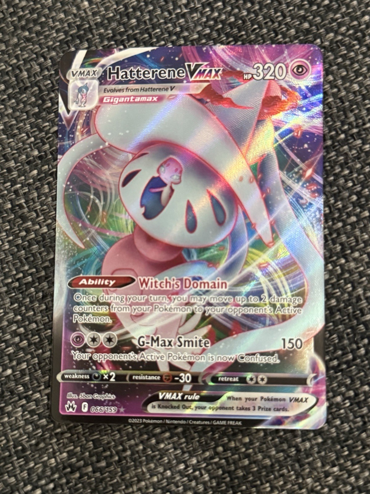 Hatterene VMAX 066/159 - Crown Zenith Ultra Rare - Pokémon TCG (NM)