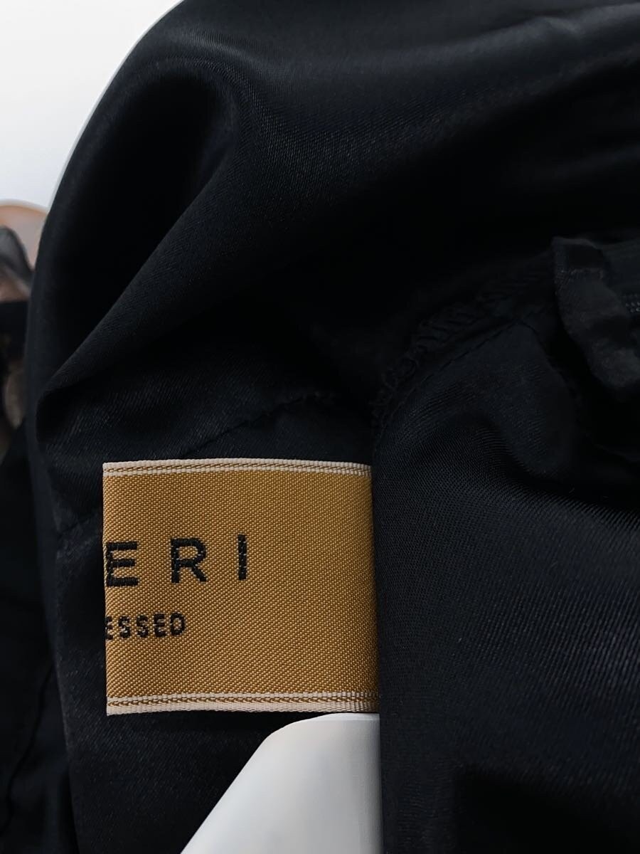 AMERI Long Skirt, Size S, Polyester, Black, Flora… - image 5