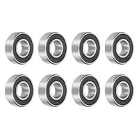 8Stk 6202-2RS Lager 15X35X11Mm Chrom Stahl Lager Doppel Gummi Versiegelt ABEC3