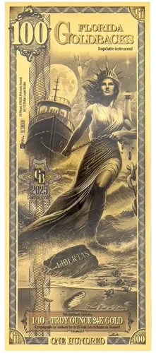 2025 Florida 100 Goldback *ALPHA SERIES* (Libertas, Liberty)