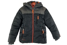 C9 By Champion Gray Puffer Jacket Boys XS 4-5 Hooded Fleece Lined, Good Cond