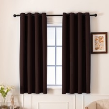 Pickluc Blackout Curtains 63 Inches 52"W x 63"L Pack of 2 , Chocolate Brown