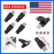 4 Pack USB to PS2 Adapter, PS/2 Female to USB Male Converter, Black, PS2 to U...