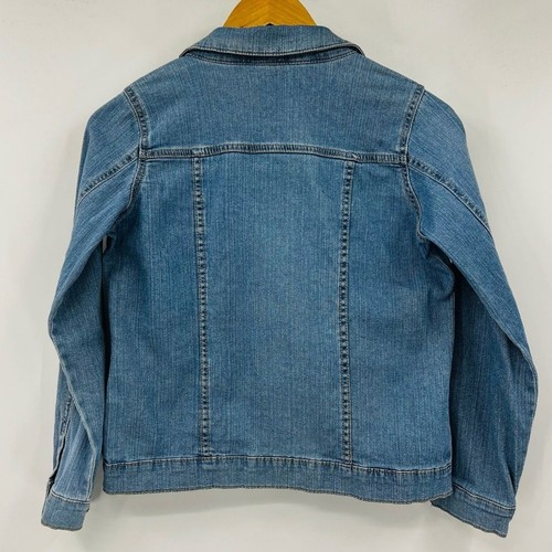 Carters Blue Denim Jacket Girls Classic School Time Lightweight Size 14 - Picture 3 of 6