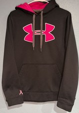 Under Armour Women's Storm Fleece Pullover Hoodie Black and Pink
