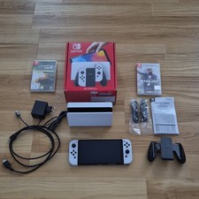 Nintendo Switch OLED Model 64GB Weiß Konsole mit 2 Spielen