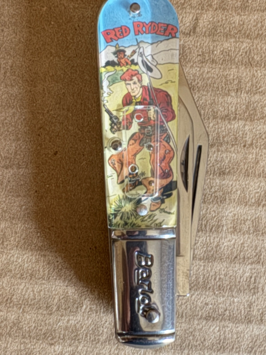 RED RYDER HEROES OF THE SILVER SCREEN BARLOW KNIFE W/GAME AND