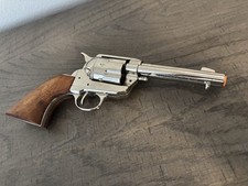 Denix Colt M1873 Non-Firing Replica Revolver With Real Wood Grip Handles, Nickel