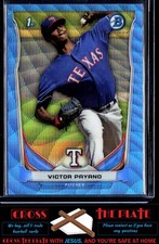 2014 Bowman Chrome Prospects Blue Wave Refractors Victor Payano Rangers #BCP86 !