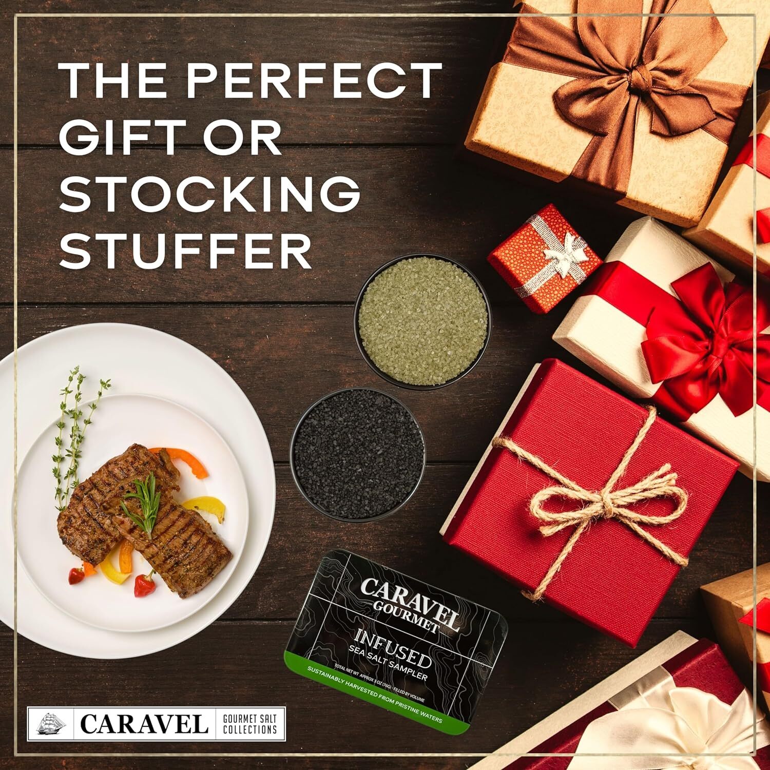 Infused Sea Salt Sampler Set, Finishing Salt For Seasoning, Gourmet