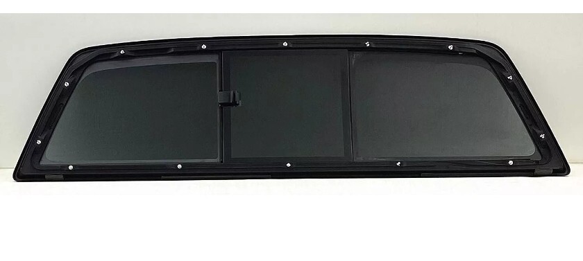 Rear Manual Slider Window Glass With Seal For 97-03 Ford F150 & 97-99 F250LD