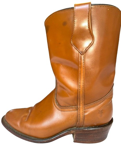 Frye Herren Cowboy Arbeitsstiefel Größe 8 D Honigbraun Leder Kalbhoch Zum Überziehen 3152 - Bild 3 von 12