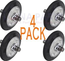 4 Pack Lot of 4581EL2002A Dryer Drum Roller Wheel and Shaft for LG