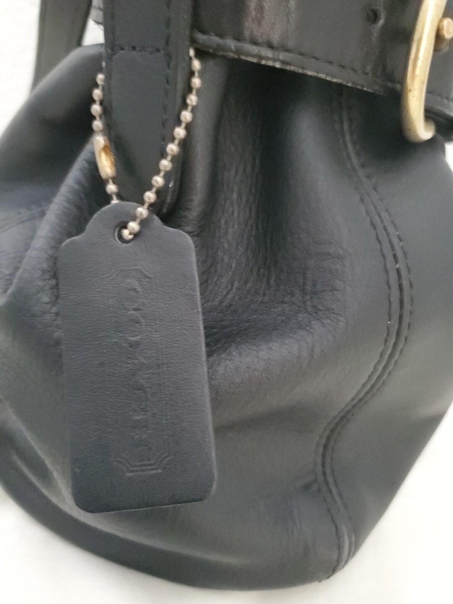 Vintage Coach 4156 Black Leather Soho Belted Bucket Bag | eBay