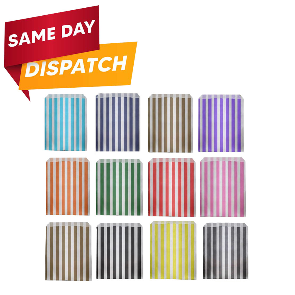 1000 Bolsas de Caramelo a Rayas de Papel Surtido Bolsa Dulce de Navidad para Buffet Treat 7x9"