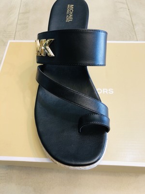 Michael Kors Sidney Espadrille Wedge Sandal Black Size US 8 M | eBay