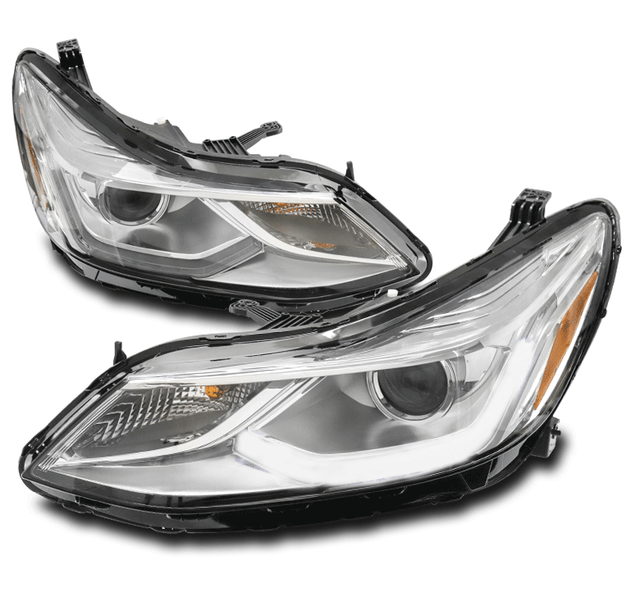 For 2016 2017 2018 Chevy Cruze LS LT LED Bar Chrome Projector Headlight