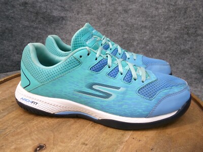 Skechers Womens Viper Court 172070 Turquoise Tennis Shoes Sneakers Size  US