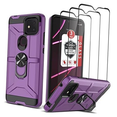 Case for TCL Revvl 4 Plus, T-Mobile Revvl 4 Plus Case with [3X Tempered Purple
