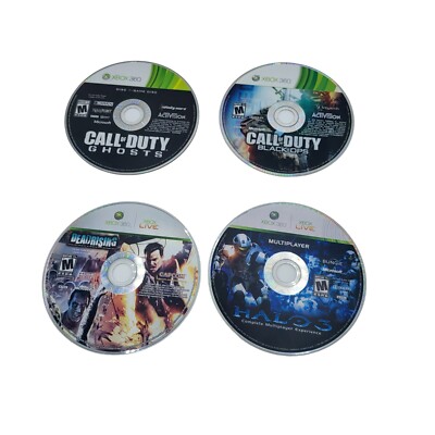 XBOX360 Game Call of Duty Black Ops and Ghosts HALO 3 and Deadrising Discs Only